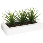 Centre de table keiko 3 aloe vera artificielle blanc h17cm atmosphera créateur d'intérieur, décoration ... Centre de table keiko 3 aloe vera artificielle blanc h17cm atmosphera créateur d'intérieur, décoration ...