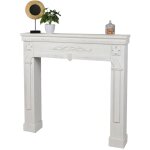 Ac - deco - entourage de chemine 104x17x100 cm dcor blanc