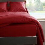 Ac - deco - housse de couette rubis en percale 260 x 240 cm