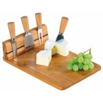 Plateau à fromages + 4 couteaux - bambou - support aimanté fromages - livraison gratuite Plateau à fromages + 4 couteaux - bambou - support aimanté fromages - livraison gratuite