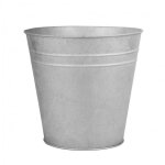 Pot de fleurs - l 25, 8 x l 25, 8 x h 23, 9 cm - zinc patin� - livraison gratuite