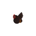 Ac - deco - statuette de poule � accrocher sur barri�re en polyr�sine - noir - l 21, 8 x l 12, 5 x h ...