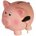 Tirelire en terre cuite cochon avec le petit marteau Tirelire en terre cuite cochon avec le petit marteau