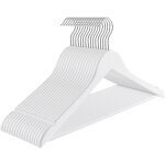 Cintres en bois massif, 20 pices en bois, surface lisse, cintres avec encoche et barre de pantalon, ...