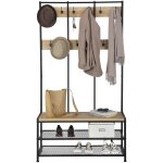 Acaza - porte - manteaux xl avec banc  chaussures, grand meuble d'entre, vestiaire, tagre  chaussures, ...