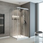 Accès d'angle droit avec parois portes de douche coulissantes, 75 - 90 x 75 - 90 x 180 cm, verre 4 mm, ... Accès d'angle droit avec parois portes de douche coulissantes, 75 - 90 x 75 - 90 x 180 cm, verre 4 mm, ...
