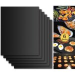 Accessoire de cuisson - tapis de cuisson barbecue, set de 6 feuille de cuisson pour barbecue et four ...