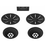 Accessoires - garniture de vidage c - overflow, pour �vier double, blackedition, noir mat 239979 - blanco ...