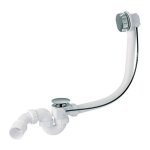Cersanit - accessoires - garniture de vidage et de trop - plein pour baignoire, longueur 59 mm, chrome ...