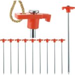 Accessoires pour kiosque, barnum, tonnelle et arche10 pcs piquets de tente pour sol de camping 8 x 250mm, ...
