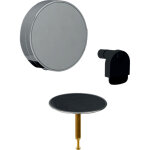 Accessoires - kit de finition pour vidage de baignoire avec commande rotative et arriv�e d52, chrome ...
