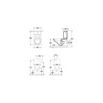 Villeroy&boch - accessoires, m�canisme � touche dualflush, chrom�, alimentation lat�rale ou arri�re, ...