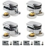 Accessoires pour roulettes de porte, roulettes doubles - pour portes de douche coulissantes, 2 roulettes ...