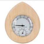 Accessoire de sauna compteur de temp�rature et d'humidit� en bois hammam sec table d'affichage en bois ...