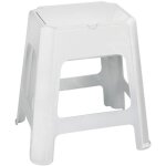 Aqualine - accessoires - tabouret de salle de bains, avec espace de rangement, blanc 90902w