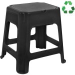 Accessoires - tabouret de salle de bains, avec espace de rangement, noir 90902b - aqualine