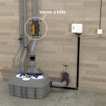 Sfa - vanne d'arrt  bille pour sanicubic 2 xl tuyau vacuation dn100
