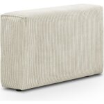 Accoudoir droit pour canap modulable en velours ctel beige - harper mod