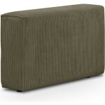 Homifab - accoudoir droit pour canap� modulable en velours c�tel� vert kaki - harper mod