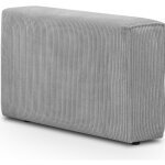 Homifab - accoudoir gauche pour canap modulable en velours ctel gris clair - harper mod