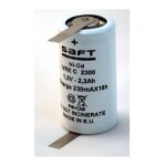 Accu saft 1. 2v 2. 3ah vrec2300 nicd + cosses � souder