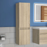 Acezanble - 30(l)x30(p)x110(h)cm meuble salle de bain nuturel meuble colonne salle de bain à suspendre ... Acezanble - 30(l)x30(p)x110(h)cm meuble salle de bain nuturel meuble colonne salle de bain à suspendre ...