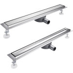 Acezanble - caniveau douche italienne - 70 cm à carreler sortie d'eau flexible - acier inoxydable caniveau ... Acezanble - caniveau douche italienne - 70 cm à carreler sortie d'eau flexible - acier inoxydable caniveau ...