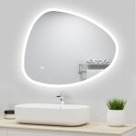 Acezanble - miroir lumineux 100x80cm avec 3 couleurs + dimmable + anti - bu�e
