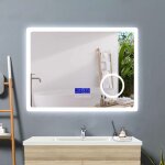 Acezanble miroir salle de bain 160x80cm + 2couleurs led réglables + antibuée + panneau lcd (tactile, ... Acezanble miroir salle de bain 160x80cm + 2couleurs led réglables + antibuée + panneau lcd (tactile, ...