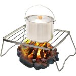 Kinsi - acier inoxydable barbecue grill, pliable, vertical, portable, 25, 5x15x12, 5cm