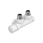 Acova - kit q blanc robinetterie thermostatisable en h coude tte  gauche monotube / bitube chrom 991601 ...