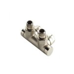 Acova - pack vanne d'isolement en h équerre monotube / bitube nickelé 841038 Acova - pack vanne d'isolement en h équerre monotube / bitube nickelé 841038