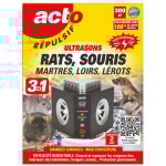 Acto - repulsif ultrasons 3 en 1 maxi couverture grand angle 300m2