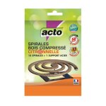 Spirales bois compresse citronnellex10 - acto
