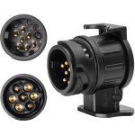 Adaptateur 13 broches vers 7 broches pour remorque prise 13 broches pour remorque de voiture, tracteur, ...