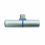 Adaptateur 2 en 1 lightning + jack 3, 5 mm pour iphone ipad - gris