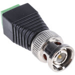 Adaptateur coaxial rs pro bnc m�le vers bloc de jonction, droit ( prix pour 1 )