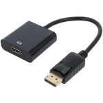 Adaptateur displayport 1. 1 displayport prise male vers hdmi femelle 0. 1m - noir