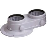 Saunier duval - adaptateur excentrique 80 - 80 avec prise d'analyse pour chaudières à condensation Saunier duval - adaptateur excentrique 80 - 80 avec prise d'analyse pour chaudières à condensation