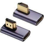 Adaptateur hdmi 8k � 90 degr�s, angle gauche et droit, connecteur d'extension hdmi m�le vers femelle ...