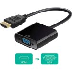 Adaptateur hdmi vers vga, active hd 1080p hdmi vers vga convertisseur vido mle vers femelle pour ordinateur ...