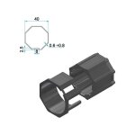 Adaptateurs pour moteurs diam�tre 35mm tobe octogonal 40 agrafage int�riueur - cherubini - a35050502