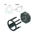 Adaptateurs moteur diam�tre 45mm tube cylindrique 54 zf et deprat 53 - cherubini - a45050508