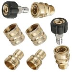 Adaptateurs pour nettoyeur haute pression, raccords rapides m22 lot de 8