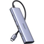 Adaptateur de port usb - c hub - 2x usb - a 2x usb - c 20cm gris Adaptateur de port usb - c hub - 2x usb - a 2x usb - c 20cm gris