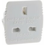 Hbf - adaptateur prise voyage france vers uk - prise femelle uk vers prise mle fr - blanc - zenitech ...