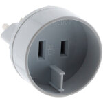 Adaptateur prise voyage usa vers ue - prise m�le ue vers prise femelle us - blanc zenitech