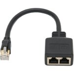 Cyslmuk ? adaptateur r�partiteur rj45 m�le � 2 femelles ? c�ble cat8 plaqu� or ? connexion r�seau haut ...