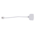 Adaptateur du telephone rj11 6p4c 1 male a 2 - blanc