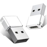 Adaptateur usb vers usb c 2 pack, type c femelle usb a m�le convertir chargeur pour apple watch s�rie ...
